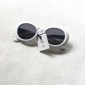 New White Goggle Sunglasses